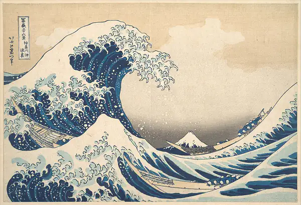The Great Wave off Kanagawa, Hokusai (early impression)